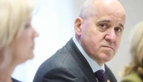 22.01.2026., Zagreb - Ministarstvo prostornoga uredjenja, graditeljstva i drzavne imovine, potpredsjednik Vlade i ministar prostornoga uredjenja, graditeljstva i drzavne imovine Branko Bacic odrzao je konferenciju za medije na temu novih strateskih dokumenata i resornih zakonskih prijedloga. Photo: Slavko Midzor/PIXSELL