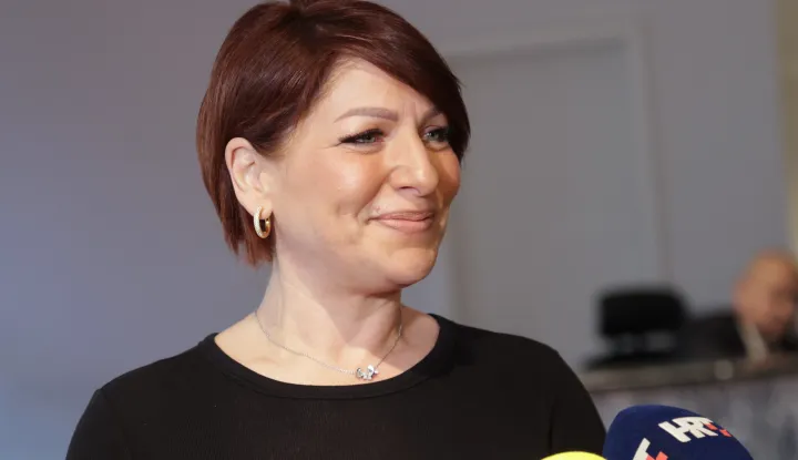 Zagreb, 20.02.2026 - Hrvatski sabor, izjava za medije Bo&scaron;ke Ban koja je podržala novog ministra Alena Ružića prilikom glasovanja. Na fotografiji Bo&scaron;ka Ban.foto HINA/ Admir BULJUBA&Scaron;IĆ/ abu