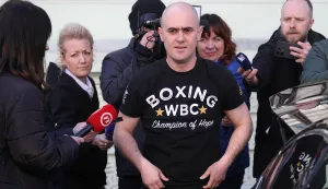 Osijek, 03. 03. 2025., Zatvor u Osijek, Josip Dabro, nizlazak iz pritvora, pritvor, izlazakSNIMIO BRUNO JOBST