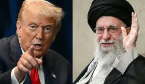 TOPSHOT - (COMBO) This combination of pictures created on February 20, 2026 shows US President Donald Trump (L) gesturing during a bilateral meeting on the sidelines of the 47th Association of Southeast Asian Nations (ASEAN) Summit in Kuala Lumpur on October 26, 2025; and a handout picture provided by the office of Iran?s Supreme Leader Ayatollah Ali Khamenei shows him waving during a ceremony in Tehran on August 24, 2025. US President Donald Trump said on February 19 that Iran must make a "meaningful deal" in negotiations with Washington in the next 10 days or else "bad things happen", as he deployed warships, fighter jets and other military hardware to the region. (Photo by ANDREW CABALLERO-REYNOLDS/various sources/AFP)/XGTY/=== RESTRICTED TO EDITORIAL USE - MANDATORY CREDIT "AFP PHOTO/HO/KHAMENEI.IR" - NO MARKETING NO ADVERTISING CAMPAIGNS - DISTRIBUTED AS A SERVICE TO CLIENTS ===