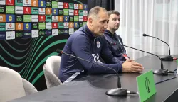  Mostar, 19.02.2026 - Trener mostarskog Zrinjskog Igor ?timac rekao je kako vjeruje da njegova mom?ad mo?e ostvariti povijesni uspjeh i izbaciti Crystal Palace iako ?e, priznaje, to biti jako te?ko napraviti. foto HINA/ Zoran KRE?I?/ ik       