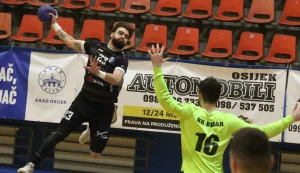 Osijek, 21. 02. 2026, SD Zrinjevac, rukomet, Osijek - Rudar (Rude), Premijer liga - Liga za ostanak.snimio GOJKO MITIĆ