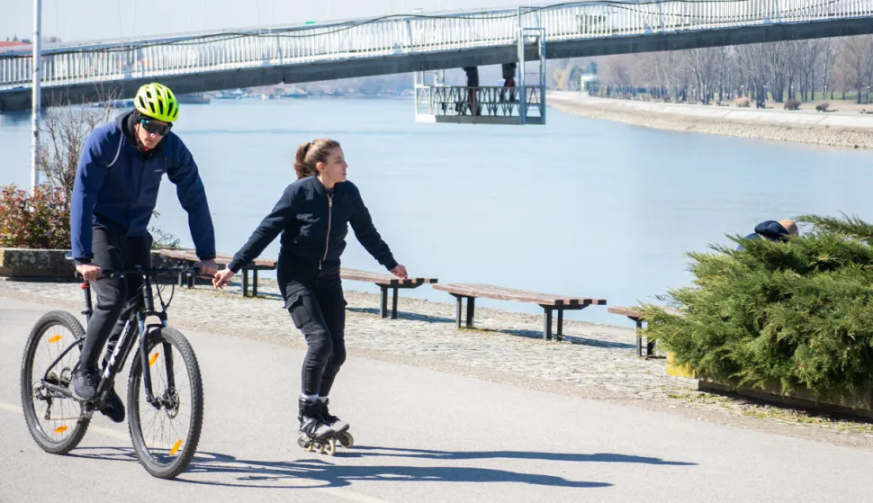 OSIJEK- 14.03.2022., Promenada, pripreme za proljeće uz sportske aktivnosti, slobodnjak.Foto: Andrea Ilakovac