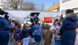 Vrtićarci iz "Malog princa" posjetili Postaju granične policije Dalj, veljača 2026.