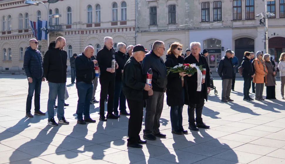 osijek, 28. 2. 2026., Obljetnica smrti Ante StarčevićaHOS; obljetnica; Ante Starčević; polaganje vijenaca