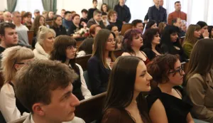 Osijek, 27. 02. 2026, Aula Sveučili&scaron;ta, Trg Svetog Trojstva, rektorat. Promocija diplomiranih Akademije za umjetnost i kulturu, AUKOS.snimio GOJKO MITIĆ