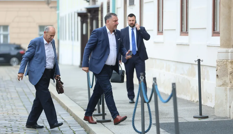 21.05.2025., Zagreb - Trg Sv. Marka, Vlada RH. Sastanak parlamentarne vecine.. Zeljko Lackovic Photo: Sanjin Strukic/PIXSELL