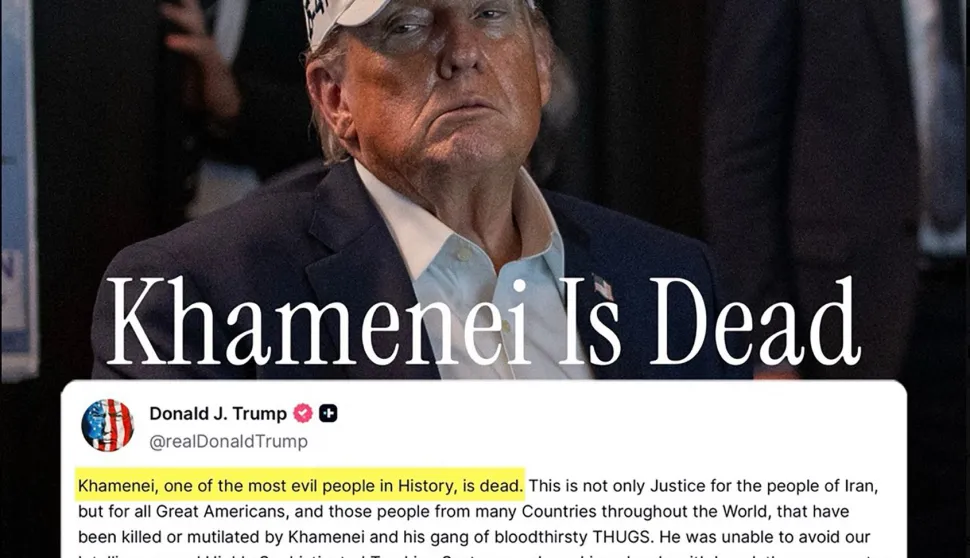 This image taken on February 28, 2026 shows a repost on the official White House X account of the February 28, 2026 announcement on Truth Social by US President Donald Trump stating that Iranian supreme leader Ayatollah Ali Khamenei has been killed. Ayatollah Ali Khamenei, Iran's supreme leader since 1989 and sworn enemy of the West, was killed on February 28 in the opening salvo of a massive US and Israeli attack, President Donald Trump said, as he urged the overthrow of the Islamic republic. (Photo by WHITE HOUSE/AFP)/RESTRICTED TO EDITORIAL USE - MANDATORY CREDIT "AFP PHOTO/WHITE HOUSE " - HANDOUT - NO MARKETING NO ADVERTISING CAMPAIGNS - DISTRIBUTED AS A SERVICE TO CLIENTS