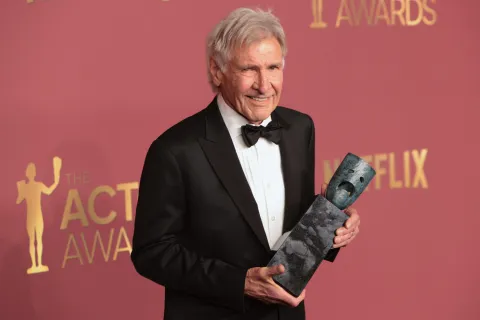 Harrison Ford honored with 'Screen Actors Guild Life Achievement Award' at the 32nd Annual Actor Awards at the Shrine Auditorium on March 1, 2026 in Los Angeles, California. Photo: CraSH/imageSPACE/Sipa USA