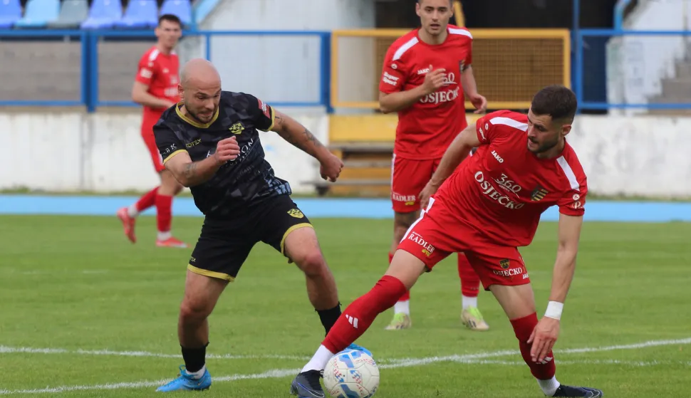 Osijek, 25. 04. 2025, Stadion Gradski vrt, nogomet, Zrinski Osječko 1664 - Vukovar 1991, SuperSport Prva liga. snimio GOJKO MITIĆ