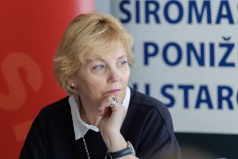 Zagreb, 03.03.2026. - Tri sindikalne sredi&scaron;njice - Savez samostalnih sindikata Hrvatske (SSSH), Nezavisni hrvatski sindikati (NHS) i Matica hrvatskih sindikata (MHS) te Sindikat umirovljenika Hrvatske (SUH) na konferenciji za novinare će najavili su prosvjed "Hrvatska zajedno za veće plaće i mirovine".&nbsp;Na fotografiji Vi&scaron;nja Stani&scaron;ić.foto HINA/ Edvard &Scaron;U&Scaron;AK