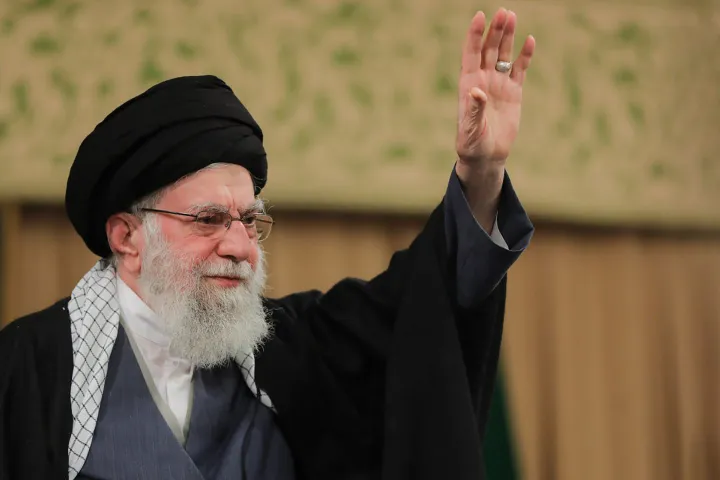 Iran's Supreme Leader Ali Khamenei delivers a speech in Tehran, Iran, on Friday, January 9. 2026, at a meeting with residents of the city of Qom to mark the anniversary of the uprising against the deposed Shah's regime in 1977. Nationwide protests which started in Tehran's Grand Bazaar against the failing economic policies in late December, have spread to universities and other cities. Photo by Iranian Leader's Press Office/UPI. Photo via Newscom Photo: Iranian Leader's Press Office/NEWSCOM