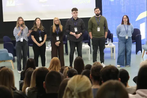 Osijek, 04. 03. 2026, Ekonomski fakultet Osijek, Panel: &Scaron;to nakon EFOS-a, predstavljanje studentskih udruga. snimio GOJKO MITIĆ