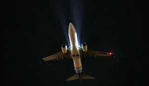A FlyDubai Boeing 737 Max passenger aircraft takes off from Dubai International Airport in Dubai on March 2, 2026. Iran's strikes on Gulf neighbours since February 28, following the US-Israeli attack, forced the UAE to shut its airspace, blindsiding travellers who thought they were headed to one of the region's safest holiday destinations. (Photo by Fadel SENNA/AFP)