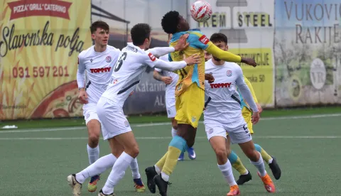 Bijelo Brdo, 21. 02. 2026, Stadion u Bijelom Brdu, nogomet, BSK - Dugopolje, SuperSport Prva NL 25/26. snimio GOJKO MITIĆ