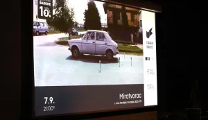 07.09.2025., Sibenik --Zadnji dan Falisa izazvao je ogroman interes kod Sibencana. Emir Imamovi? Pirke ugostio je Nikolu Vukosica,ratnog zapovjednika policije u Sibeniku,Nikola se pojavio sa majicom na kojoj je pisalo Ako ne znas staje bilo Sibenik zna. Nakon razgovora prikazan je film Mirotvorac,Godine 1991. na ulazu u Tenju ubijen je Josip Reihl-Kir, nacelnik Osjecke policije.Film je dokimentarno sjecanje na Mirotvorca.Reziser Mirotvorca je Ivan Ramljak. Photo: Dusko Jaramaz/PIXSELL