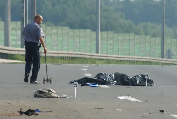 Sesvete, 20.08.2005. (crna), Poginuo je motociklist - ocevid u tijeku, foto Darko JELINEK