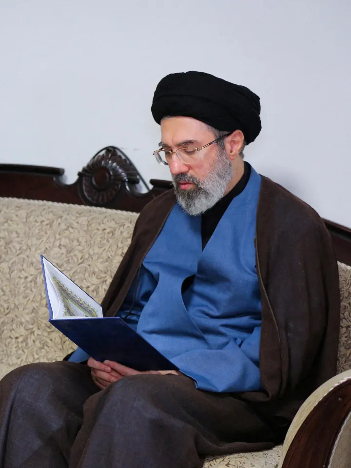 FILE PHOTO: Mojtaba Khamenei, the second son of Iran's Supreme Leader Ayatollah Ali Khamenei, visits Hezbollah's office in Tehran, Iran, October 1, 2024. Office of the Iranian Supreme Leader/WANA (West Asia News Agency)/Handout via REUTERS ATTENTION EDITORS - THIS PICTURE WAS PROVIDED BY A THIRD PARTY./File Photo Photo: OFFICE OF THE IRANIAN SUPREME LE/REUTERS