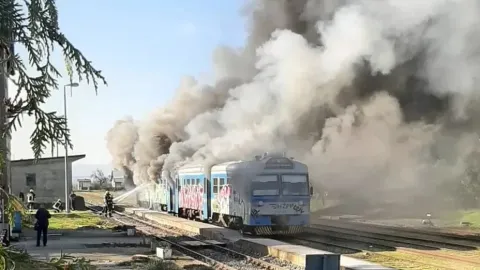 Požar vlaka u Velikoj