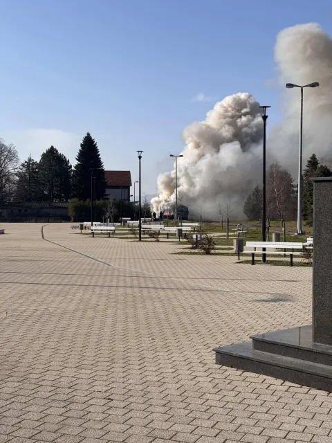Požar vlaka u Velikoj