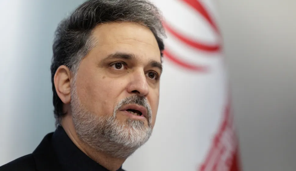 Zagreb, 09.03.2026. - U vezi agresije SAD-a i izraelskog režima na Islamsku Republiku Iran, Veleposlanstvo Islamske Republike Iran u Zagrebu organizirali je brifing za medije.Na fotografiji Amir Hossein Gharibnejad.foto HINA/ Edvard &Scaron;U&Scaron;AK