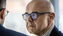 Zagreb, 26.2.2026 - Sjednica Vlade Republike Hrvatske. Na slici Alen Ružić daje izjavu za medije nakon sjednice.Foto Hina/ Dario GRZELJ/ dag