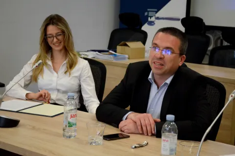 osijek, 29 svibnja 2024, 13,30 sati, pravos, pravni fakultet, predavanje, tomislav sokol, hdz, eu parlament, novinar dario ku&scaron;trosnimio zdenko pu&scaron;ić