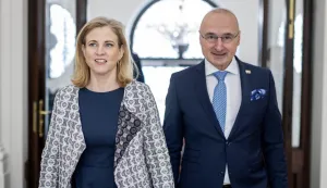 Zagreb, 12.3.2026 - Službeni posjet savezne ministrice za Europu i međunarodne poslove Republike Austrije Beate Meinl-Reisinger Republici Hrvatskoj. Na slici ministrica za Europu i međunarodne poslove Republike Austrije Beate Meinl-Reisinger i ministar vanjskih poslova Gordan Grlić Radman.Foto Hina/ Dario GRZELJ/ dag