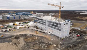 epa09922201 A handout photo made available by Fennovoima shows Fennovoima&acute;s Administration building with the supporting area of Hanhikivi 1 site in the background, in Pyhajoki, Finland, 11 November 2021 (issued 02 May 2022). Fennovoima has terminated the EPC contract with the Russian State Atomiс Energy Corporation (Rosatom). A Fennovoima press release of 02 May 2022 reads "that cooperation with RAOS Project is terminated with immediate effect and both the design and licensing work and works at the Hanhikivi 1 site with RAOS project end" over significant and growing delays during the last years and an increased delivery risk due to the war in Ukraine. EPA/Fennovoima HANDOUT HANDOUT EDITORIAL USE ONLY/NO SALES