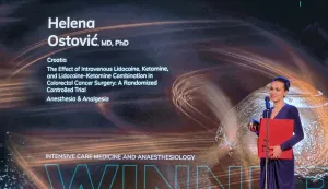 Ljubljana, 12.03.2026 - ?ak ?etvero hrvatskih lije?nika: Helena Ostovi?, Berislav Ru?ka, Leon Markovi? i Liborija Lugovi? Mihi? dobitnici su ovogodi?nje, 12. nagrade za medicinska istra?ivanja - International Medis Awards (IMA), popularno zvane Medicinski Oscar. foto HINA/ Marina HUDOLETNJAK/ ik