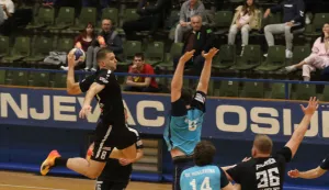 Osijek, 05. 04. 2025, SD Zrinevac, rukomet Osijek - Moslavina (Kutina), Liga za ostanak rukomet&scaron;a.snimio GOJKO MITIĆ