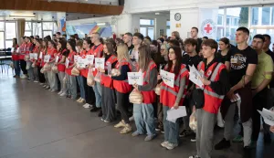 Osijek, 14. 3. 2026., Gradsko natjecanje Crveni križ, O&Scaron; D. Cesarićacrveni križ; natjecanje; gradsko natjecanje; CK; učenici; djeca; prva pomoć