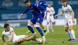 Zagreb, 14.3.2026 - Susret 26. kola HNL-a Dinamo - Slaven Belupo. Na slici Miha Zajc.Foto Hina/ Dario GRZELJ/ dag