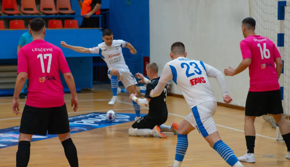 Osijek, 14. 3. 2026., Futsal Osijek Kandit - Crnica &Scaron;ibenik, Dvorana Zrinjevacfutsal; Kandit Osijek; Crnica &Scaron;ibenik; sport