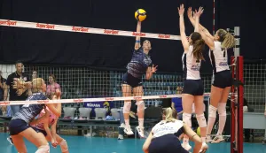 Osijek, 15. 03. 2026., Mala dvorana Gradski vrt, Osijek - Ribola Ka&scaron;tela, SuperSport Superliga, žene, odbojka; odbojka&scaron;ice SNIMIO BRUNO JOBST