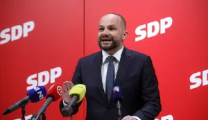 Zagreb, 02.02.2026 - Predsjednik SDP-a Sini&scaron;a Hajda&scaron; Dončić održao je konferenciju za medije. Na fotografiji Sini&scaron;a Hajda&scaron; Dončić.foto HINA/ Denis CERIĆ /dc