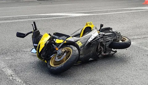 SLATINA, U prometnoj nesreći ozlijeđen je motociklist, 19.09.2022., snimio Petar Žarković