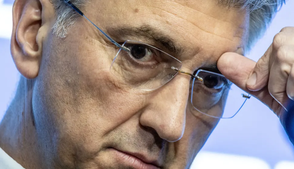 Zagreb, 16.03.2026 - Zajednička sjednica Predsjedni&scaron;tva i Nacionalnog odbora HDZ-a. Na slici Andrej Plenković daje izjavu za medije nakon sjednice.Foto Hina/ Dario GRZELJ/ dag