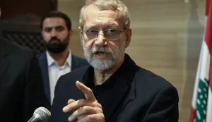 epa11722345 Senior Advisor to Iran's Supreme Leader Ayatollah Sayyed Ali Khamenei, Ali Larijani speaks at a press conference after a meeting with Lebanese Parliament Speaker Nabih Berri in Beirut, Lebanon, 15 November 2024. Larijani is in Beirut to meet with senior Lebanese officials to discuss bilateral relations and the ongoing conflict between Israel and Hezbollah. Larijani expressed Iran's support in current talks on a ceasefire in the Israel-Hezbollah conflict. EPA/ABBAS SALMAN