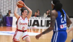 &Scaron;ibenik 11.03.2026. Utakmica drugog kruga kvalifikacija ko&scaron;arka&scaron;ica za EP 2027. Hrvatska - Grčka. foto HINA/ Mario STRMOTIĆ/ms 