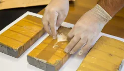 31.10.2015., Policijska postaka Vila Palma, Dubrovnik - Konferencija za medije povodom jucerasnje akcije Porat i zapljene kokaina na putnickom brodu Msc Poesia.rPhoto: Grgo Jelavic/PIXSELL