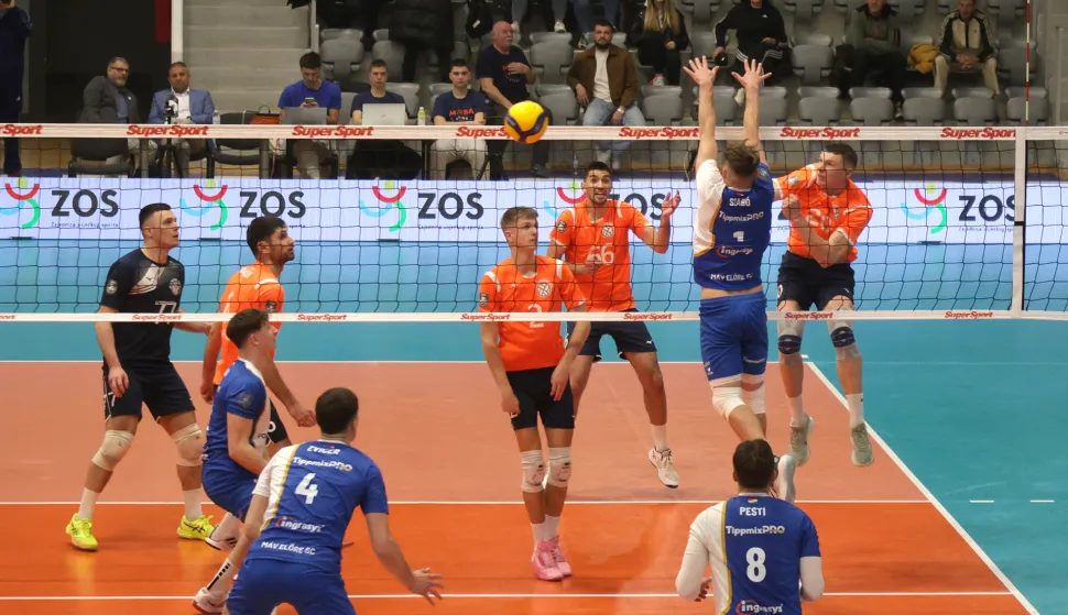 Osijek, 18. 03. 2026., Mala dvorana Gradski vrt, Mursa Osijek - Elore (Mađarska), MEVZA liga, finale, odbojka SNIMIO BRUNO JOBST