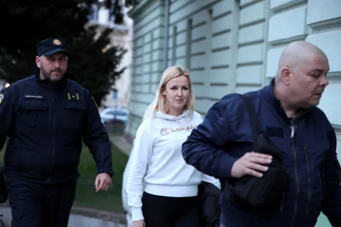 18.03.2026., Osijek - Privodjenje uhicenih zbog droge i pranja novca kod sudca istrage na Zupanijski sud. Photo: David Jerkovic/PIXSELL