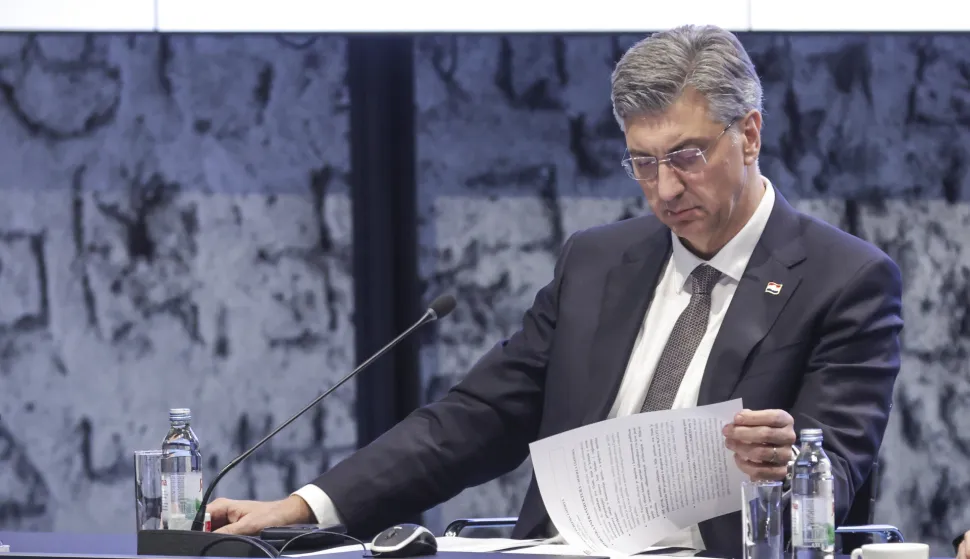 Zagreb, 18.03.2026 - Predsjednik Vlade Andrej Plenković sudjelovao je na svečanosti dodjele ugovora za sportsku infrastrukturu.&nbsp;Na fotografiji Andrej Plenković.foto HINA/ Admir BULJUBA&Scaron;IĆ/ abu