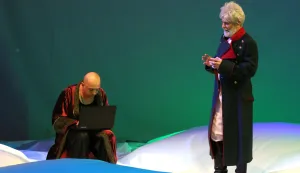 Osijek, 18. 03. 2026, Dječje kazali&scaron;te Branko Mihaljevbić. "Mali princ", premijera i domjenak nakon premijere. Ivica Lučić, Andrija Kri&scaron;tof.snimio GOJKO MITIĆ