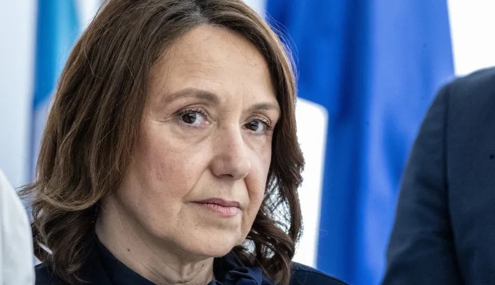 Zagreb, 27.2.2026 - Svečano otvorenje obnovljenih i novoizgrađenih prostora radioterapijskog Centra Klinike za onkologiju KBC-a Zagreb. Nazočili su ministrica zdravstva Irena Hrstić (na slici) i ravnatelj KBC-a Zagreb Fran Borovečki.Foto Hina/ Dario GRZELJ/ dag