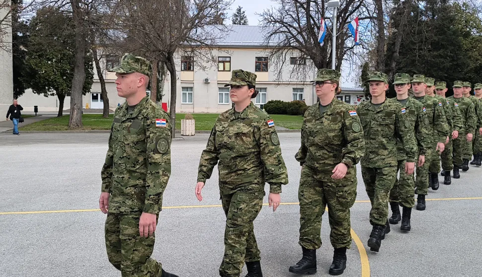 Požega, 20.03.2026. - Svečana prisega ročnika na temeljnom vojnom osposobljavanju. foto HINA/ Nikola BLAŽEKOVIĆ/ ml