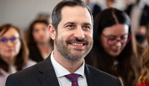 Zagreb, 17.3.2026.- Panel Kanada i Hrvatska uoči FIFA Svjetskog prvenstva 2026.: potencijali suradnje u sportu, turizmu i gospodarstvu.Na fotografiji Tonči Glavina.foto HINA/ Luka &Scaron;ANGULIN/ l&scaron;