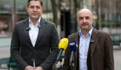 Zagreb, 20.3.2026.- Konferencija za medije zastupnika u Europskom parlamentu Gordana Bosanca (Možemo) i Marka Ve&scaron;ligaja (SDP) na temu Izvje&scaron;ća o krizi stanovanja u Europskoj uniji.Na fotografiji Marko Ve&scaron;liga, Gordan Bosanac.foto HINA/ Luka &Scaron;ANGULIN/ l&scaron;