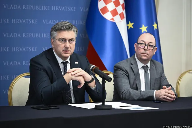 31.12.2024., Zagreb - Svecanost potpisivanja Dodatka IV. Kolektivnom ugovoru za drzavne sluzbenike i namjestenike u Banskim dvorima. Photo: Neva Zganec/PIXSELL